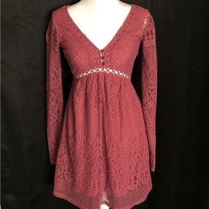 Pink Lace Hollister Dress